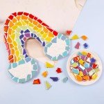 Iridescent Ceramic Mosaic Tiles for Craft Projects