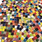 500PCS Square Ceramic Mosaic Tiles - Mix Colors