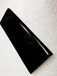 Black Ceramic Bullnose Trim Tile - 2x6 inch