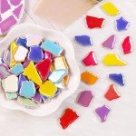 Iridescent Ceramic Mosaic Tiles for Craft Projects