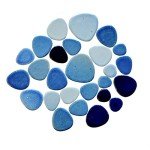 Assorted Blue Ceramic Mosaic Tiles for Crafts