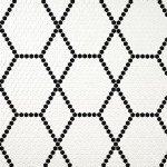 White and Black Hive Pattern Matte Porcelain Tile
