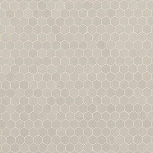 Ivory Hexagon Matte Porcelain Mosaic Shower Tile