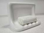 Bright White Matte Ceramic Shower Tile Tray