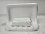 Bright White Matte Ceramic Shower Tile Tray