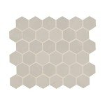 Ivory Hexagon Matte Porcelain Mosaic Shower Tile