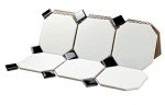 White Octagon Porcelain Mosaic Tile with Black Dots