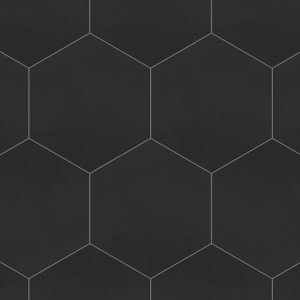 Matte Black Hexagon Porcelain Shower Floor Tile