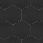 Matte Black Hexagon Porcelain Shower Floor Tile