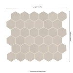 Ivory Hexagon Matte Porcelain Mosaic Shower Tile