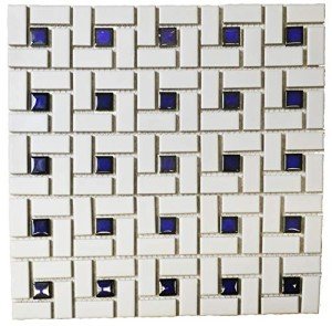 Matte White Spiral Pattern Porcelain Shower Tile