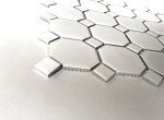 Retro White Octagon Porcelain Mosaic Tile, 11.5