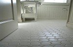 Retro White Octagon Porcelain Mosaic Tile, 11.5