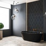 Matte Black Hexagon Porcelain Shower Floor Tile