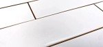 Matte White Subway Shower Floor Tile, 2"x8