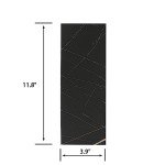 Glossy Noir Stone Composite Peel and Stick Tiles