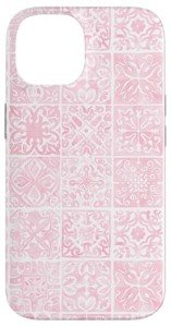 Light Pink Mediterranean Watercolor Shower Floor Tile