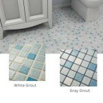 Celeste Blue White Porcelain Mosaic Floor Tile