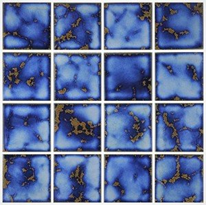 Calacatta Blue 3" x 3" Porcelain Mosaic Tile