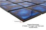 Calacatta Blue 3" x 3" Porcelain Mosaic Tile