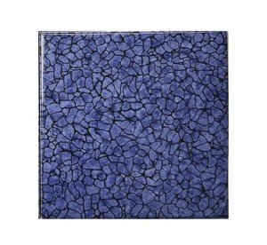 Blue Hand Painted Textured Porcelain Floor Tile