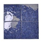 Blue Hand Painted Textured Porcelain Floor Tile