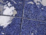 Blue Hand Painted Textured Porcelain Floor Tile