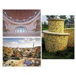 Blue and White Mosaic Ceramic Tile Pieces