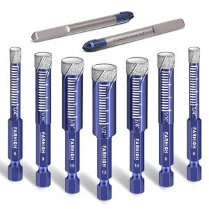 9-Piece Diamond Drill Bit Set for Tile & Stone