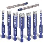 9-Piece Diamond Drill Bit Set for Tile & Stone