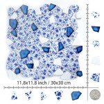 Blue and White Porcelain Mosaic Tiles - 11x11