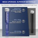 9-Piece Diamond Drill Bit Set for Tile & Stone
