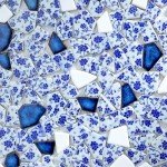Blue and White Porcelain Mosaic Tiles - 11x11