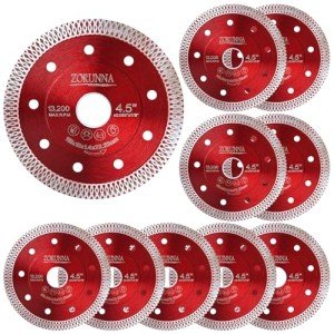 10 Pcs 4.5" Diamond Saw Blades for Tile Cutting