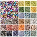 Beige Pink Ceramic Mosaic Tiles for DIY Projects