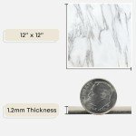 Bianco Marble Peel and Stick Vinyl Floor Tiles