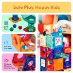 Marble Run Magnetic Tile Set for Kids 70pc