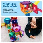 Marble Run Magnetic Tile Set for Kids 70pc