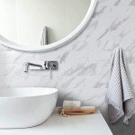 AULIGET 100-Piece Peel and Stick Marble Look Tiles