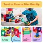 Marble Run Magnetic Tile Set for Kids 70pc