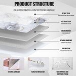 10pcs Self-Adhesive Marble Peel and Stick Wall Panels