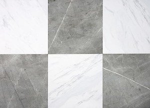 Bonneville Grey & White Marble Peel & Stick Tiles