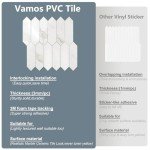 Glossy White Marble Peel and Stick Hexagon Tiles