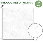 20-Pack Peel and Stick Waterproof Vinyl Tiles