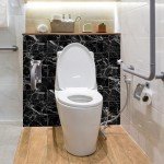 Black Marble Peel and Stick Backsplash Tiles 16pcs