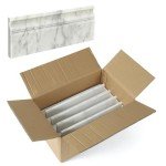 Carrara White Marble Baseboard Trim - 4 Pack