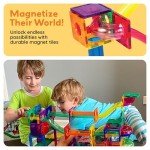 Magnetic Marble Run Set with Racing Track Tiles