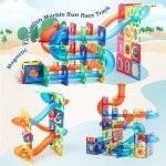 MAGBLOCK Magnetic Tiles 176Pcs Marble Run Children's Educational Toys for Developing Mathmatics and Physics Skills and for Developing Creativity and Imagination Toys for Kids Age 8 9 10+ Years Old