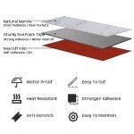 Adolif Carrara Marble Subway Tile, 100% Natural Marble, 3" x 12" Tile, Peel and Stick, Self Adhesive Backsplash for Kitchen and Bathroom, 16 Sheets