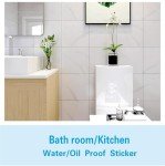 10-Sheets Peel and Stick Backsplash Marble Look 12"X12" Self Adhesive Wall Tile Back Splashes for Kitchen Bathroom (1, Marble White)